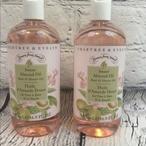 2X Crabtree & Evelyn Sweet Almond Oil Shower Gel